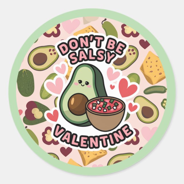 Avocado and Salsa Sticker (Front)