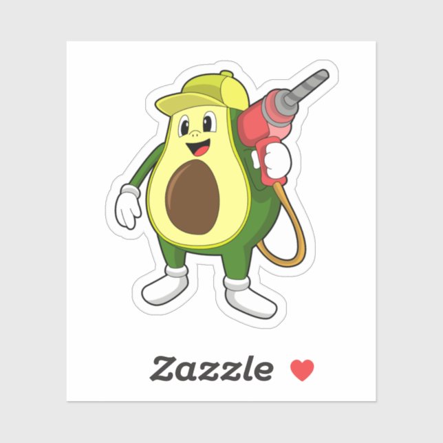 Avocado as Craftsman with Drill (Sheet)