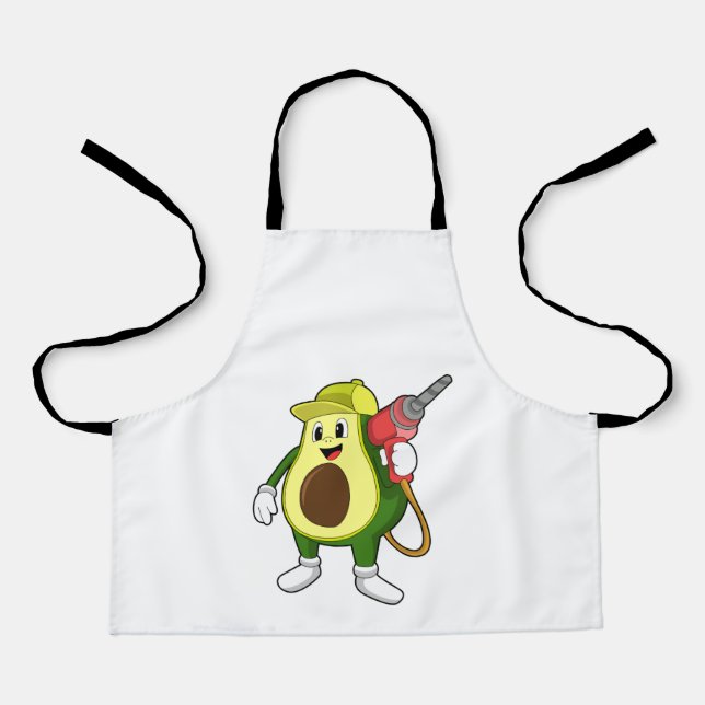 Avocado as Craftsman with Drill Apron (Front)