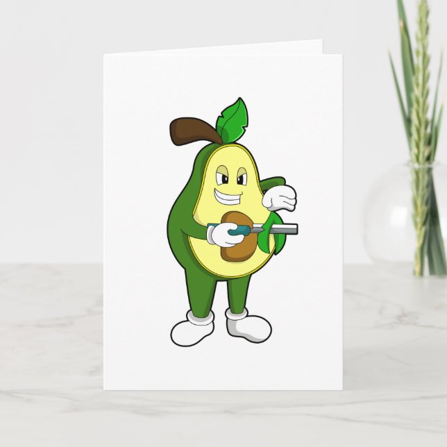 Avocado as Hairdresser with Razor Card (Front)
