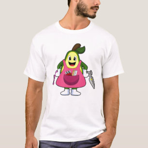 Avocado as Hairdresser with Scissors & Comb T-Shirt