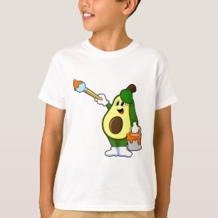 Avocado as Painter with Paint brush T-Shirt