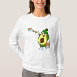 Avocado as Painter with Paint brush T-Shirt