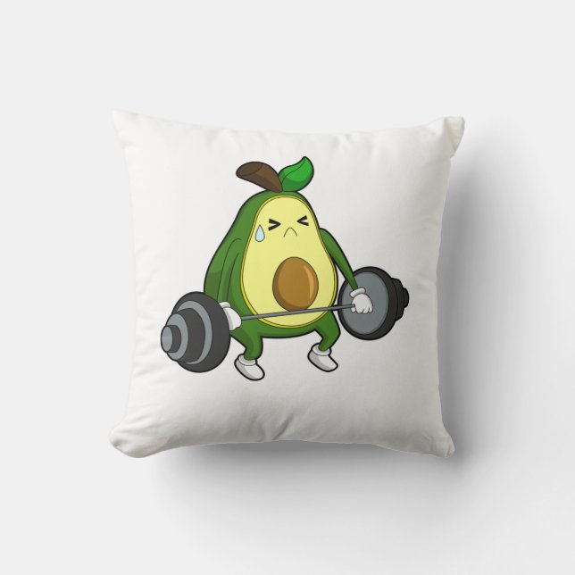 Avocado at Fitness with Barbell Cushion (Front)