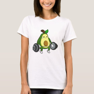 Avocado at Fitness with Barbell T-Shirt