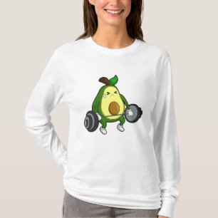 Avocado at Fitness with Barbell T-Shirt