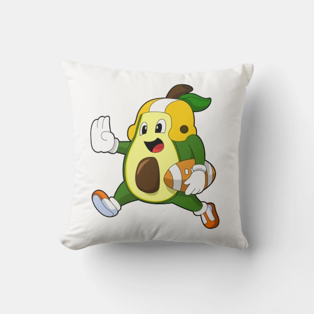 Avocado at Football Sports Cushion (Front)