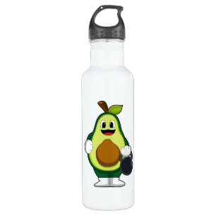 Avocado at Strength training with Dumbbells 710 Ml Water Bottle