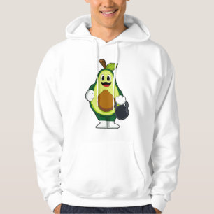 Avocado at Strength training with Dumbbells Hoodie