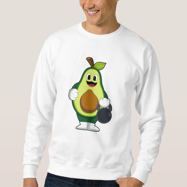 Avocado at Strength training with Dumbbells Sweatshirt (Front)