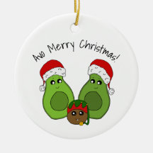 Avocado - Avo Merry Christmas Family Cute Ornament
