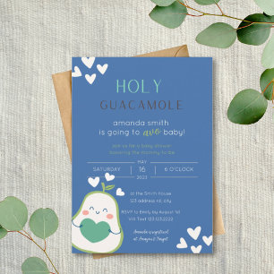 Avocado Baby Shower, Baby Boy  Invitation