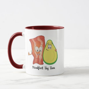 Avocado & Bacon Humourous Breakfast Duo Mug