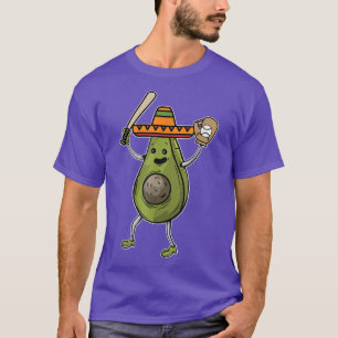 Avocado Baseball Cinco De Mayo Funny Avogato Meica T-Shirt