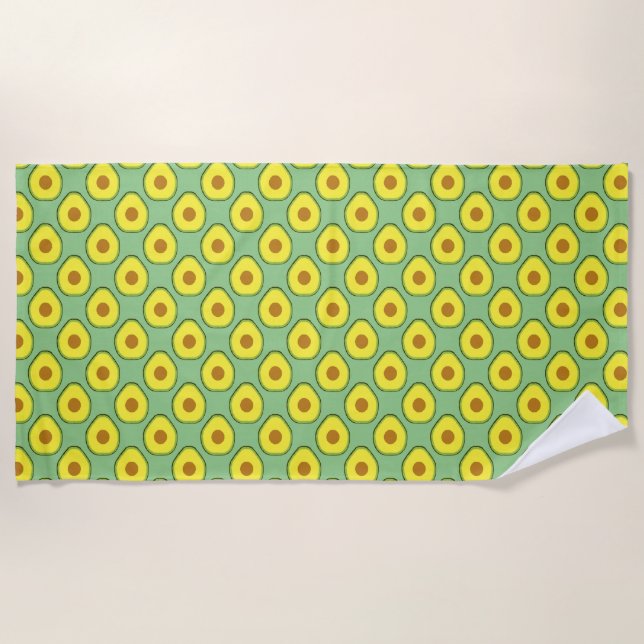 Avocado Beach Towel (Front)