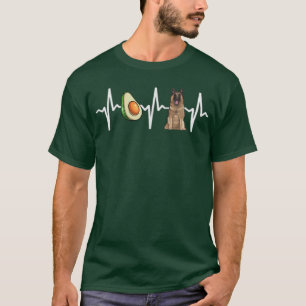 Avocado Belgian Tervuren Heartbeat Dog Lover T-Shirt