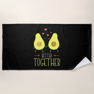 Avocado Better Together Beach Towel