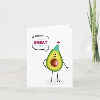 Avocado Birthday Card