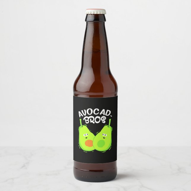 Avocado Brother Beer Bottle Label (Front)