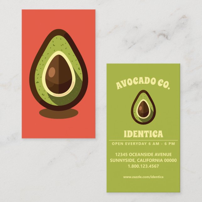 avocado business card (Front/Back)