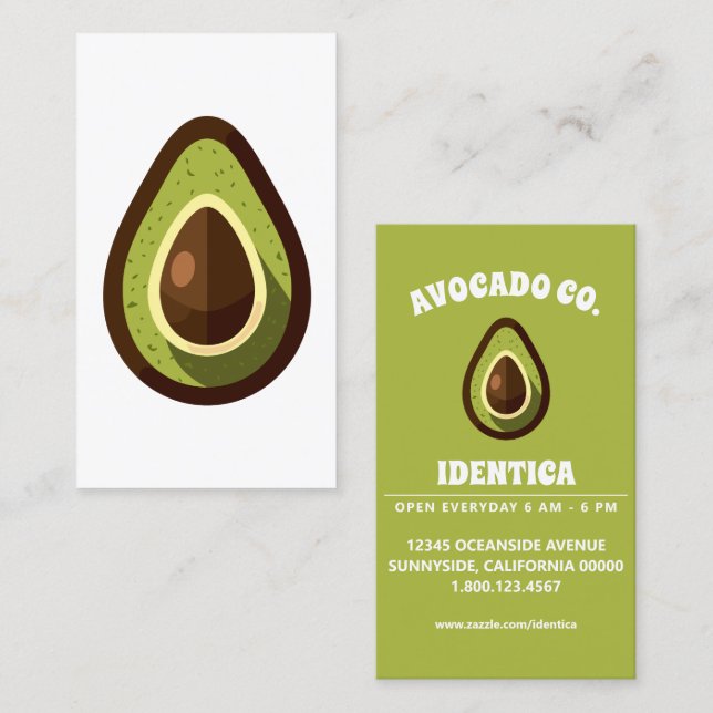 avocado business card (Front/Back)