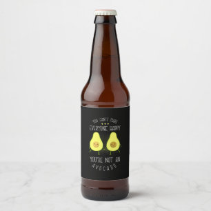 Avocado Can Make Everyone Happy Beer Bottle Label