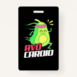 Avocado Cardio Exercise ID Badge