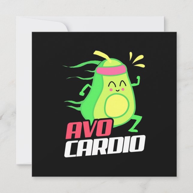 Avocado Cardio Exercise Invitation (Front)