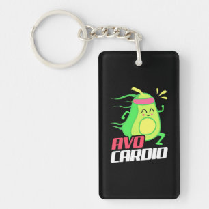 Avocado Cardio Exercise Key Ring