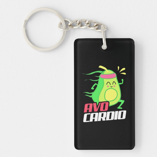 Avocado Cardio Exercise Key Ring (Front)