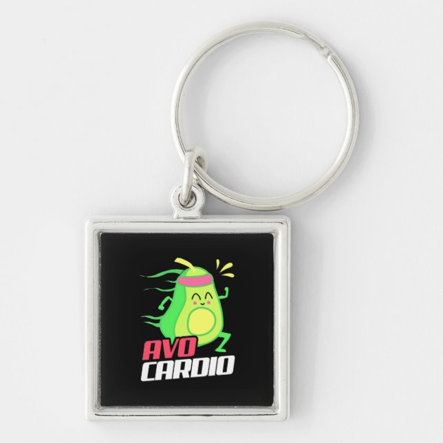 Avocado Cardio Exercise Key Ring (Front)