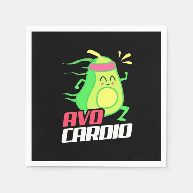 Avocado Cardio Exercise Napkin (Front)