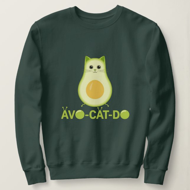 avocado cat kitty sweatshirt (Design Front)