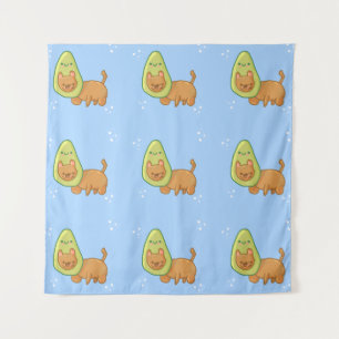 Avocado Cat Tapestry