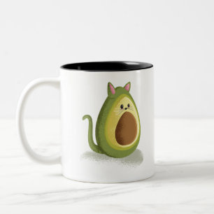 Avocado Cat Two-Tone Coffee Mug