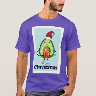 Avocado Celebrating Christmas Merry Xmas T-Shirt