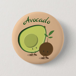 Avocado characters   Button