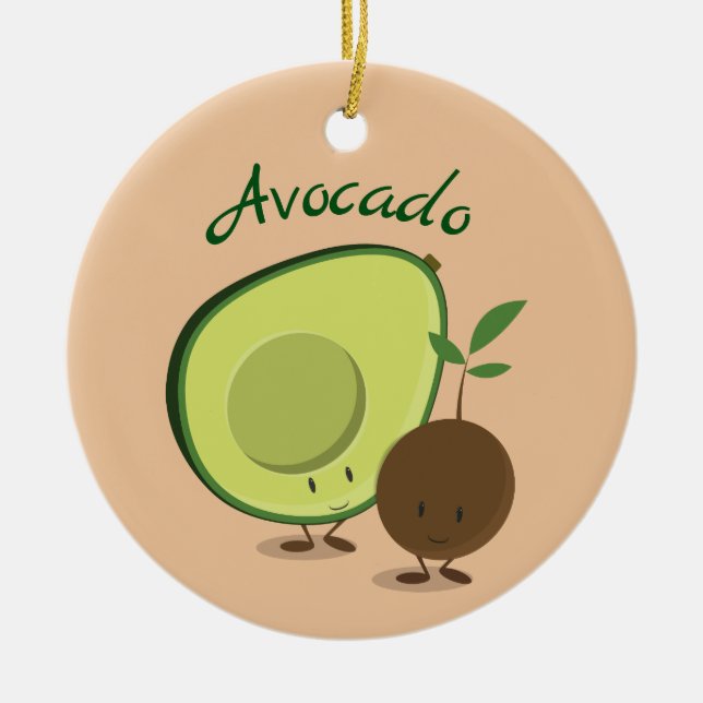 Avocado characters | Ornament (Front)