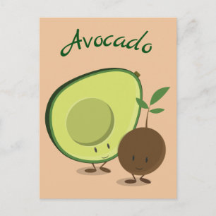 Avocado characters Postcard
