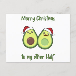 Avocado Christmas Lights Funny Avocados Postcard
