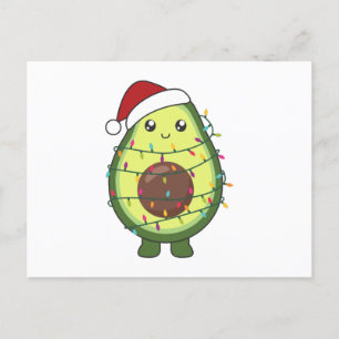 Avocado Christmas Lights Funny Avocados Postcard