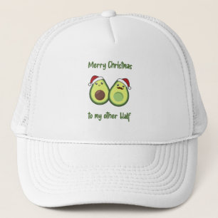 Avocado Christmas Lights Funny Avocados Trucker Hat