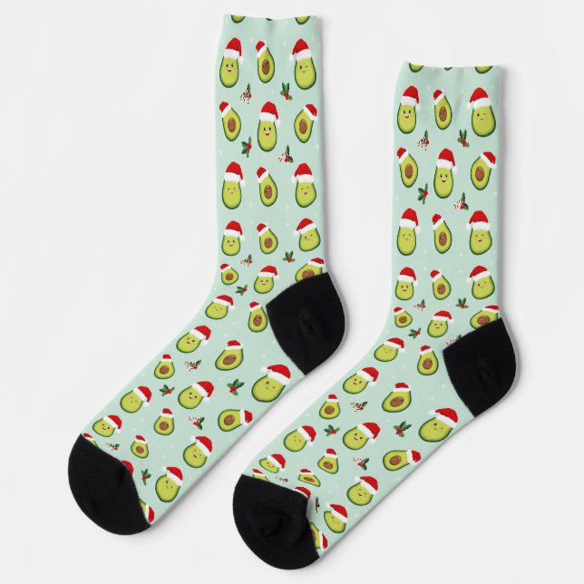 Avocado Christmas socks (Left)