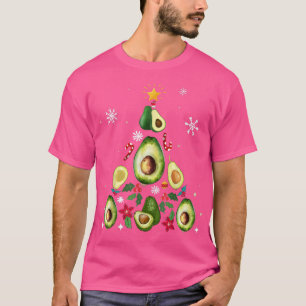 Avocado Christmas Tree Funny Vegan Xmas T-Shirt
