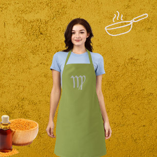 Avocado  color - Virgo  Zodiac  Apron