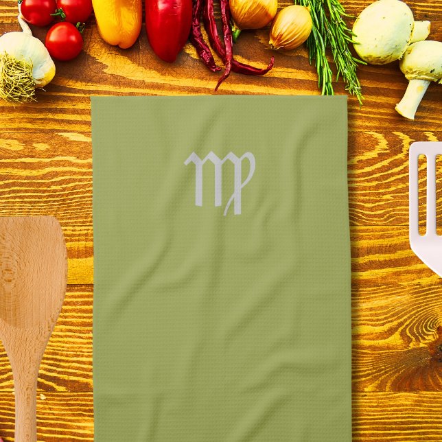 Avocado  colour - Virgo  Zodiac  Tea Towel (Creator Uploaded)