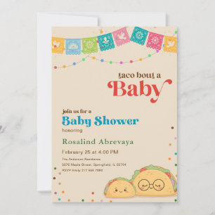 Avocado Colourful Fiesta Taco Bout a Baby Shower Invitation
