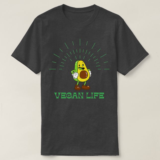 Avocado cool vegan life T-Shirt (Design Front)