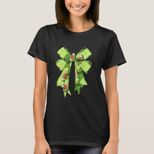 Avocado Coquette Bow For Women Girls Avocados Vega T-Shirt