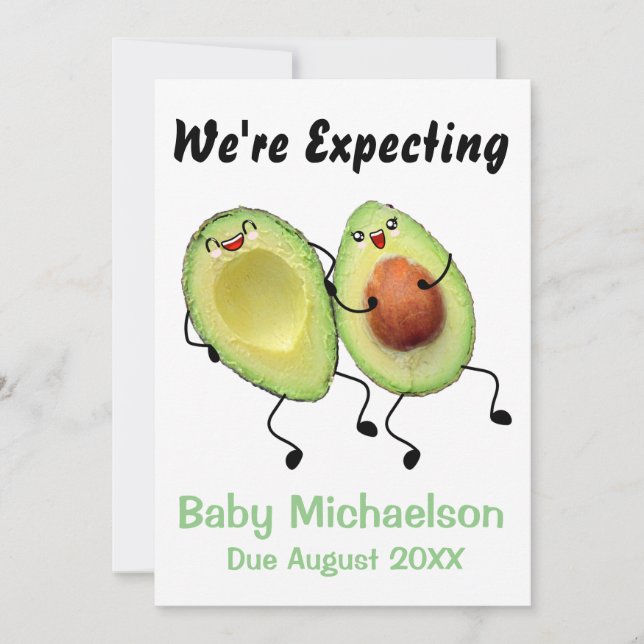 Avocado Couple Pregnancy Announcement (Front)